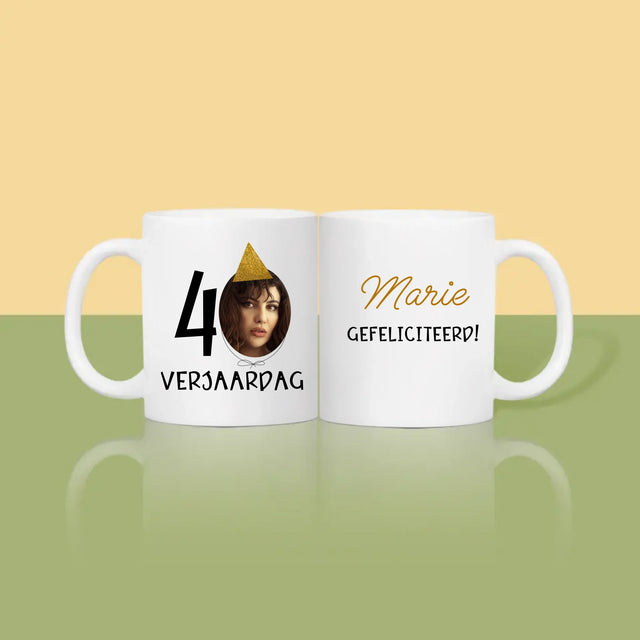 Foto En Handtekening: 40 Verjaardag Pet - Mok