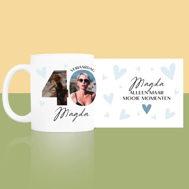 Woord Van Foto'S: 40E Verjaardag Mooie Momenten - Mok