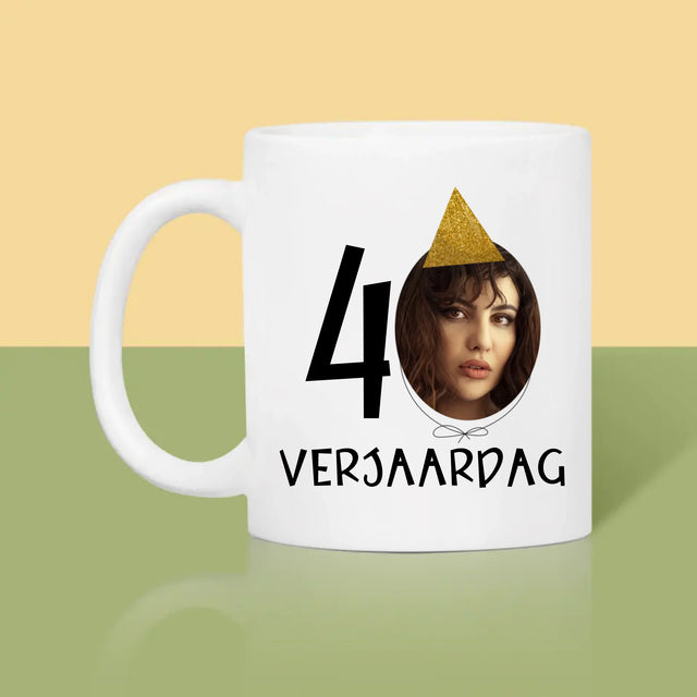 Foto En Handtekening: 40 Verjaardag Pet - Mok