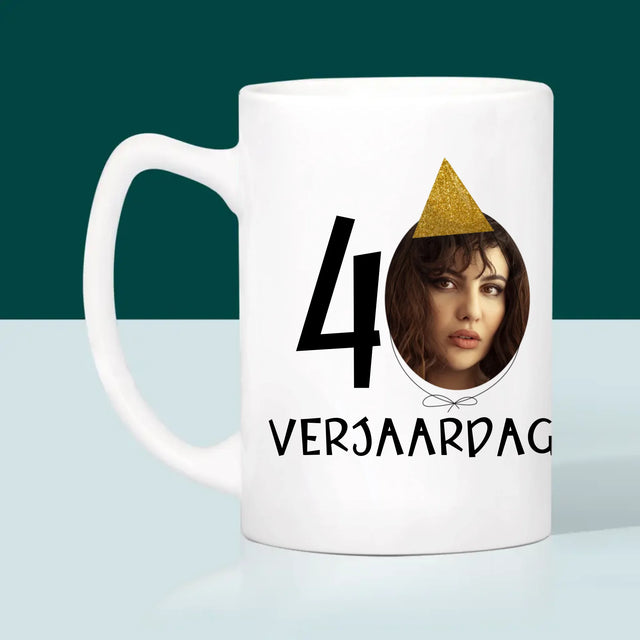 Foto En Handtekening: 40 Verjaardag Pet - Mok