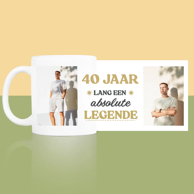 Fotocollage: 40 Jaar Lang Een Legende - Mok