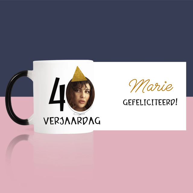 Foto En Handtekening: 40 Verjaardag Pet - Mok