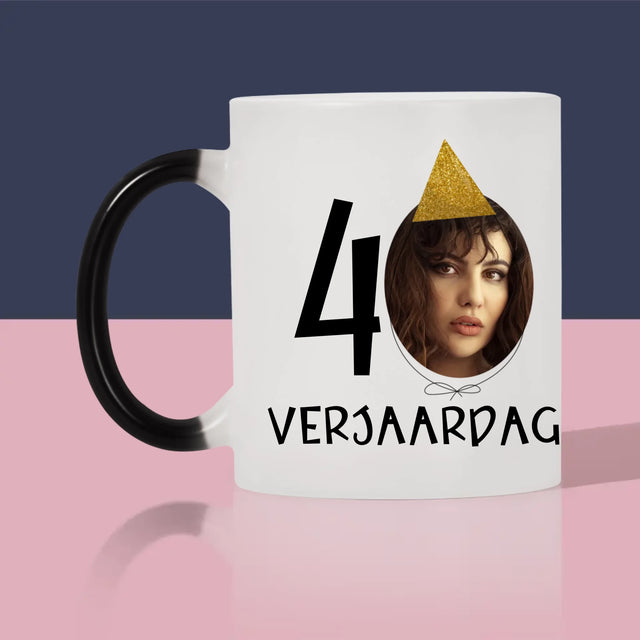 Foto En Handtekening: 40 Verjaardag Pet - Mok