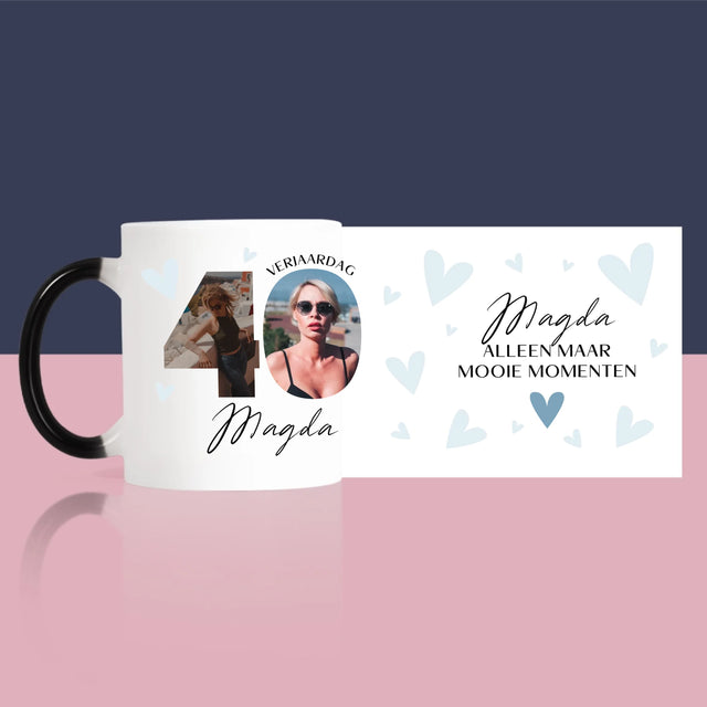 Woord Van Foto'S: 40E Verjaardag Mooie Momenten - Mok