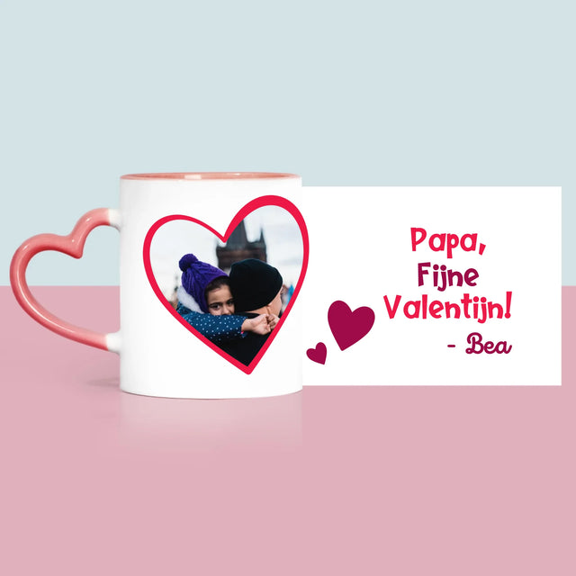 Foto En Handtekening: Valentijn Papa - Mok