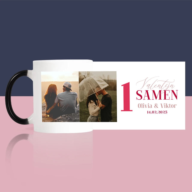 Fotocollage: Eerste Valentijn Samen - Mok