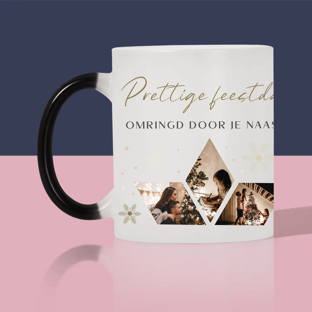 Fotocollage: Prachtige Feestdagen, Ster - Mok
