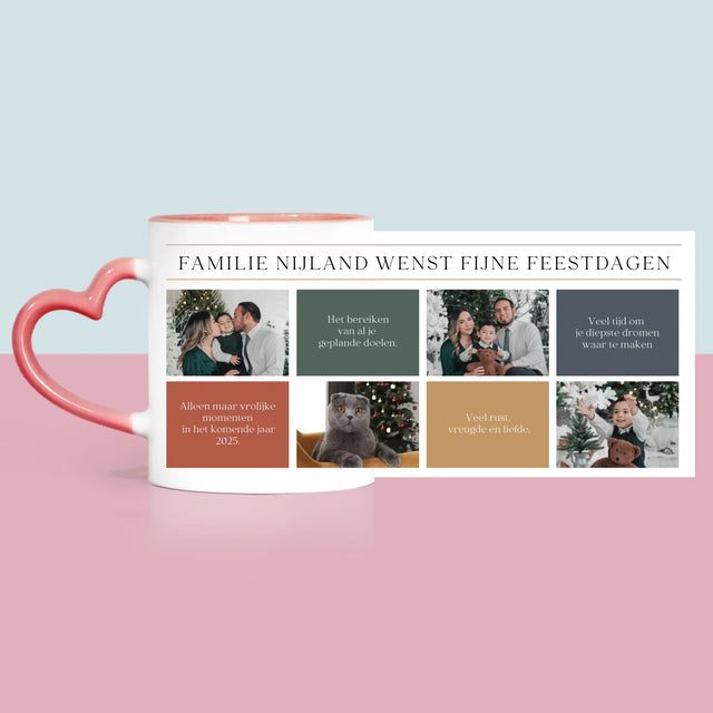 Fotocollage: Fijne Feestdagen, Wensen - Mok
