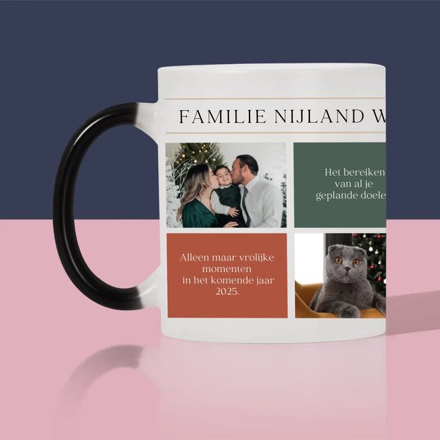 Fotocollage: Fijne Feestdagen, Wensen - Mok