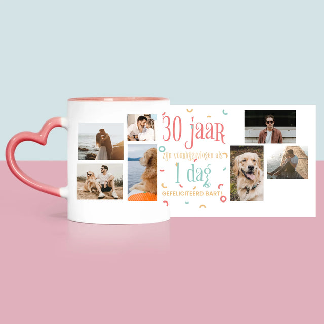 Fotocollage: 30 Jaar Voorbij - Mok