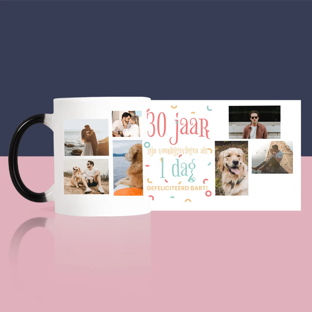 Fotocollage: 30 Jaar Voorbij - Mok