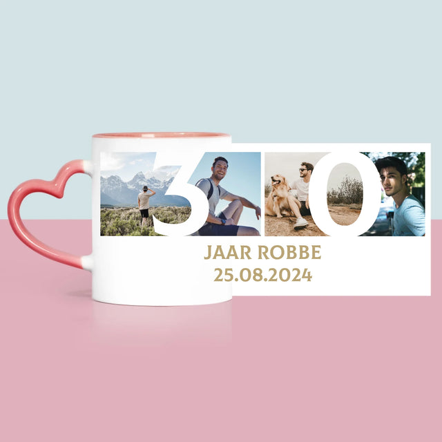 Fotocollage: 30 Jaar, Cijfer Foto'S - Mok