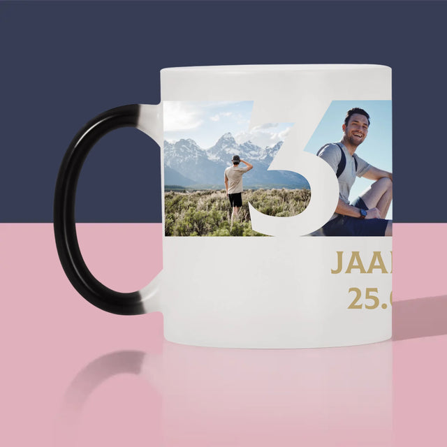 Fotocollage: 30 Jaar, Cijfer Foto'S - Mok