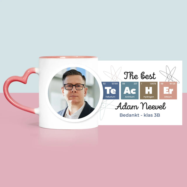 Foto En Handtekening: Teacher Chemische Elementen - Mok