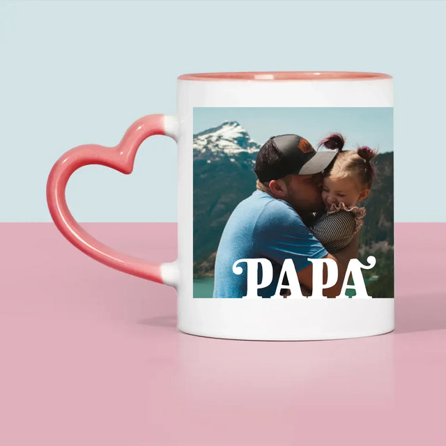 Foto En Handtekening: Onvervangbare Papa, Toewijding - Mok