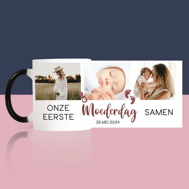 Fotocollage: Onze Eerste Moederdag Samen - Mok