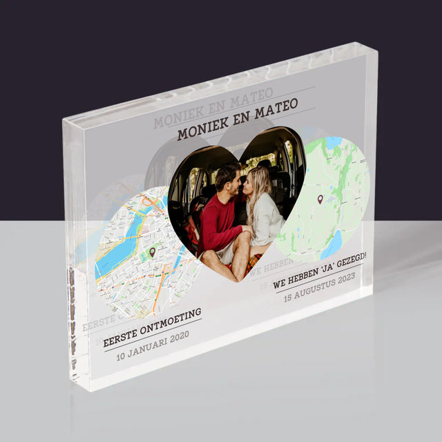 Stadsplastadsplattegrond: Onze Plekken - Acryl Blok