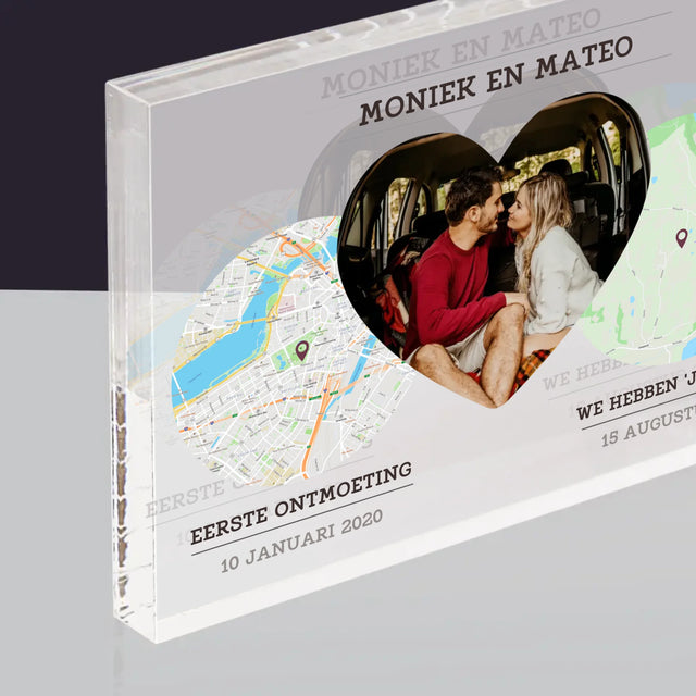 Stadsplastadsplattegrond: Onze Plekken - Acryl Blok