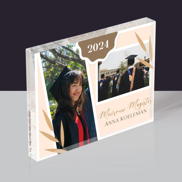 Fotocollage: Mevrouw Magister - Acryl Blok