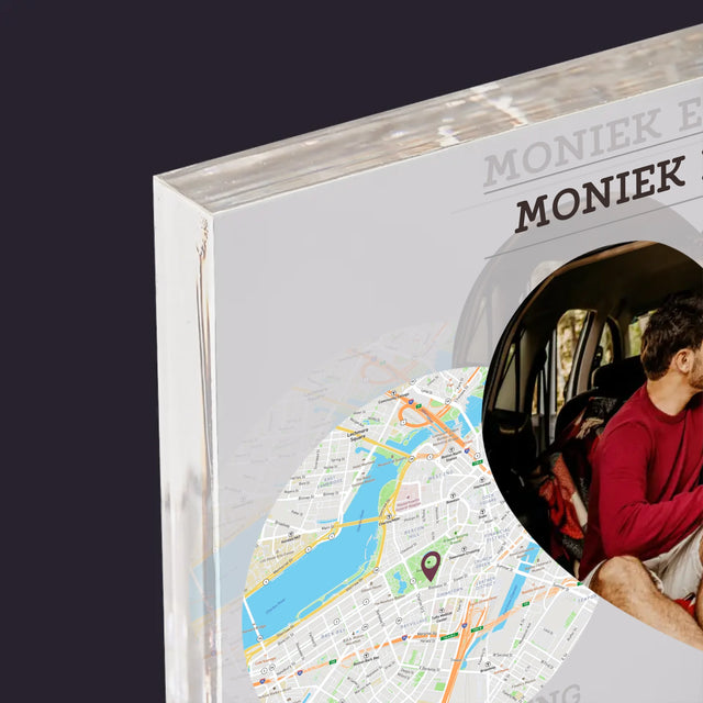 Stadsplastadsplattegrond: Onze Plekken - Acryl Blok