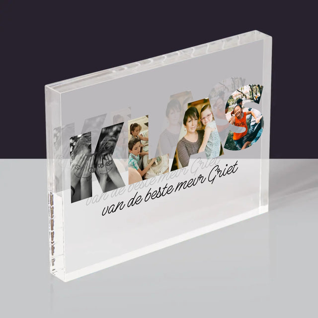 Woord Van Foto'S: Klas - Acryl Blok