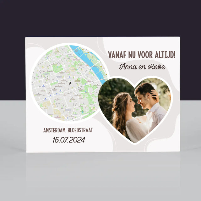 Stadsplastadsplattegrond: Vanaf Nu Voor Altijd - Acryl Blok