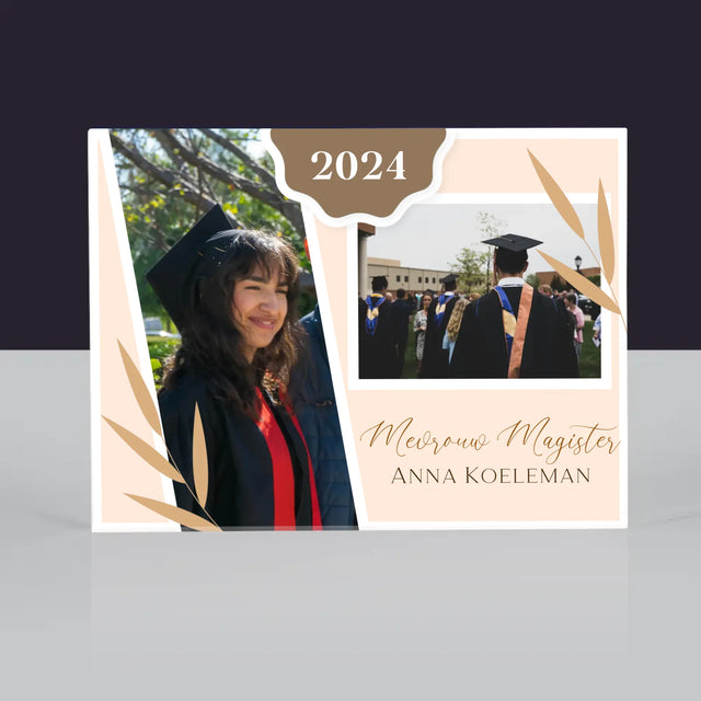 Fotocollage: Mevrouw Magister - Acryl Blok