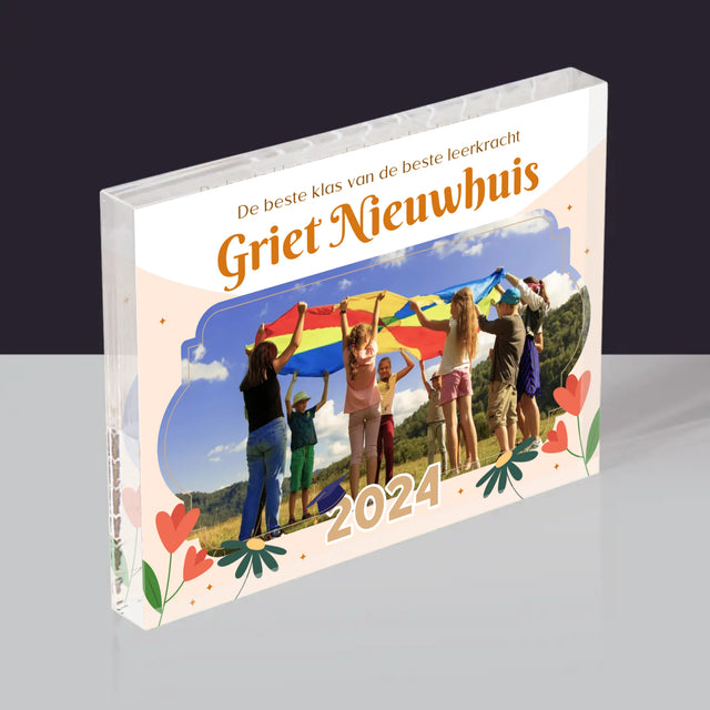 Foto En Handtekening: De Beste Klas - Acryl Blok