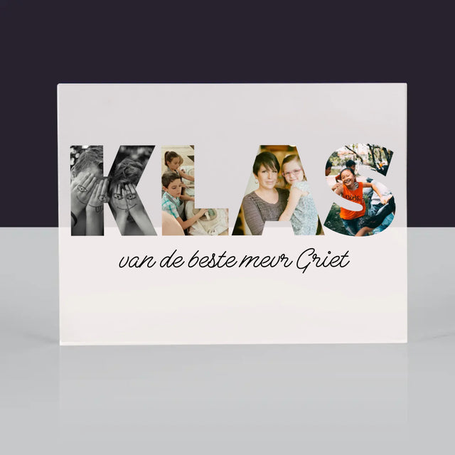 Woord Van Foto'S: Klas - Acryl Blok