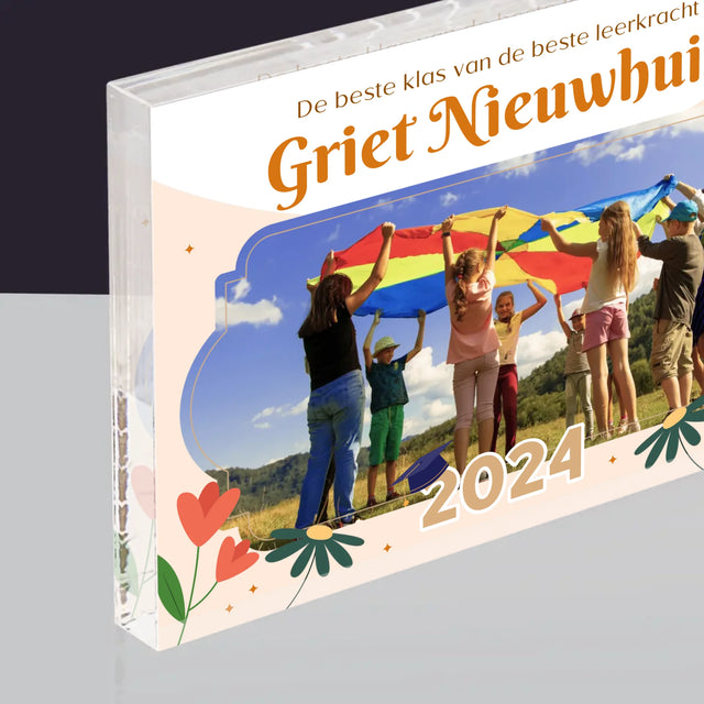 Foto En Handtekening: De Beste Klas - Acryl Blok