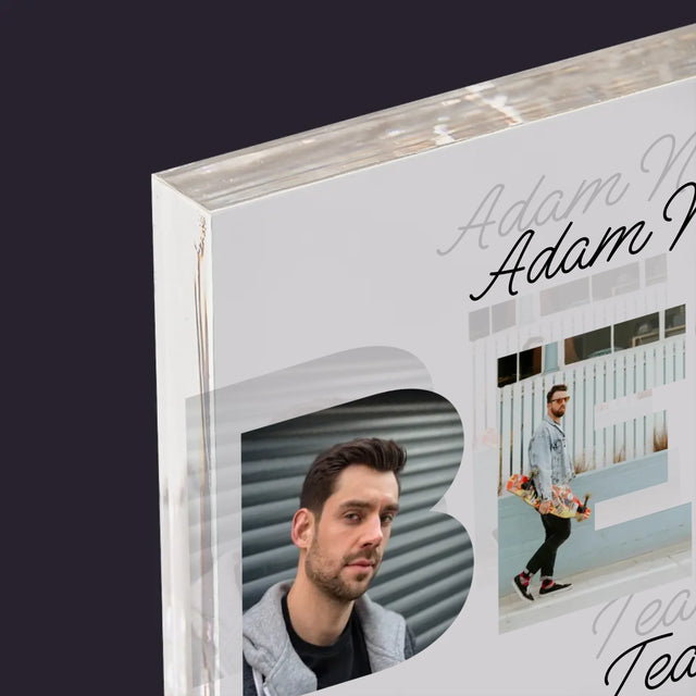 Woord Van Foto'S: Best Teacher - Acryl Blok