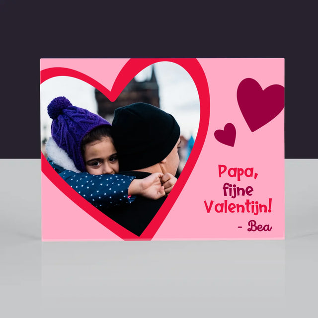 Foto En Handtekening: Valentijn Papa - Acryl Blok