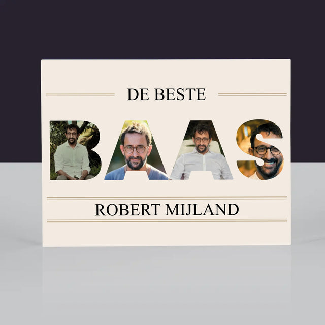 Woord Van Foto'S: De Beste Baas 2 - Acryl Blok