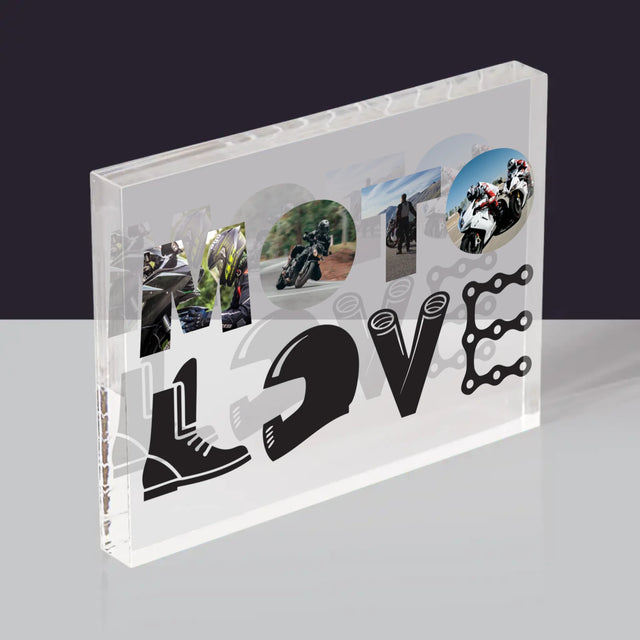 Woord Van Foto'S: Motolove - Acryl Blok