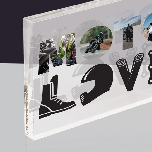 Woord Van Foto'S: Motolove - Acryl Blok
