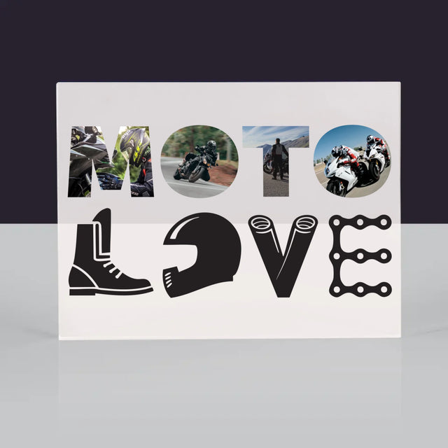 Woord Van Foto'S: Motolove - Acryl Blok