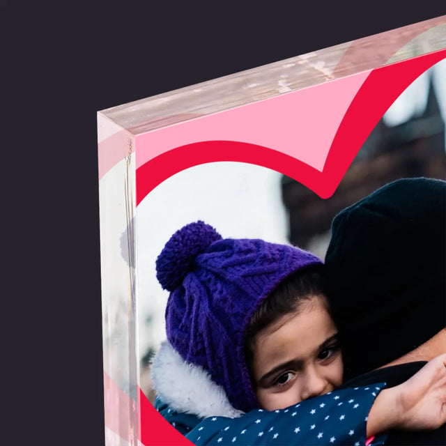 Foto En Handtekening: Valentijn Papa - Acryl Blok