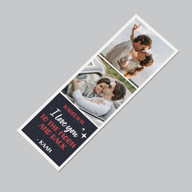 Fotocollage: To The Moon And Back - Koelkast Magneet