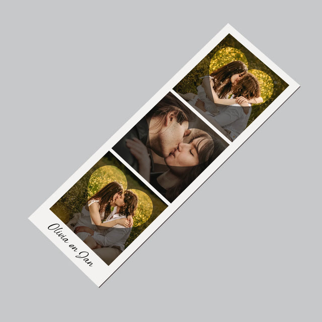 Foto En Handtekening: Verliefden Hart - Koelkast Magneet