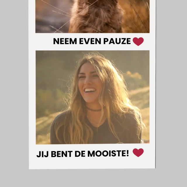 Foto En Handtekening: Positieve Gedachten - Koelkast Magneet