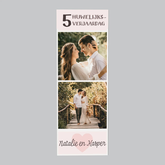 Fotocollage: 5De Huwelijksverjaardag - Koelkast Magneet