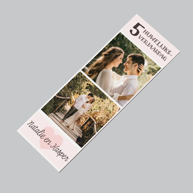 Fotocollage: 5De Huwelijksverjaardag - Koelkast Magneet