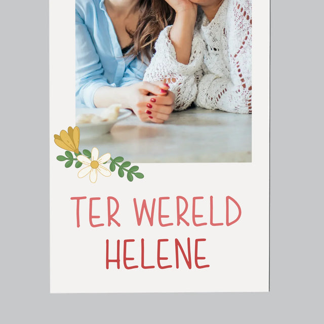 Foto En Handtekening: De Beste Mama Ter Wereld - Koelkast Magneet