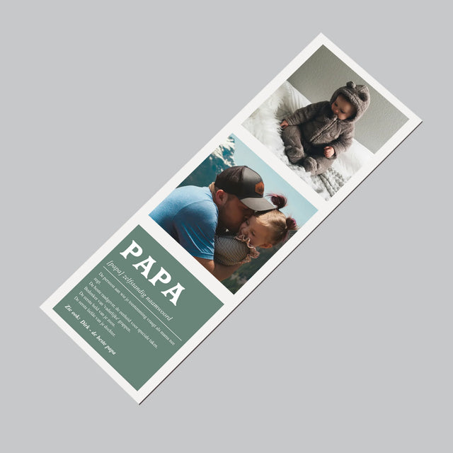 Foto En Handtekening: Definitie Papa - Koelkast Magneet