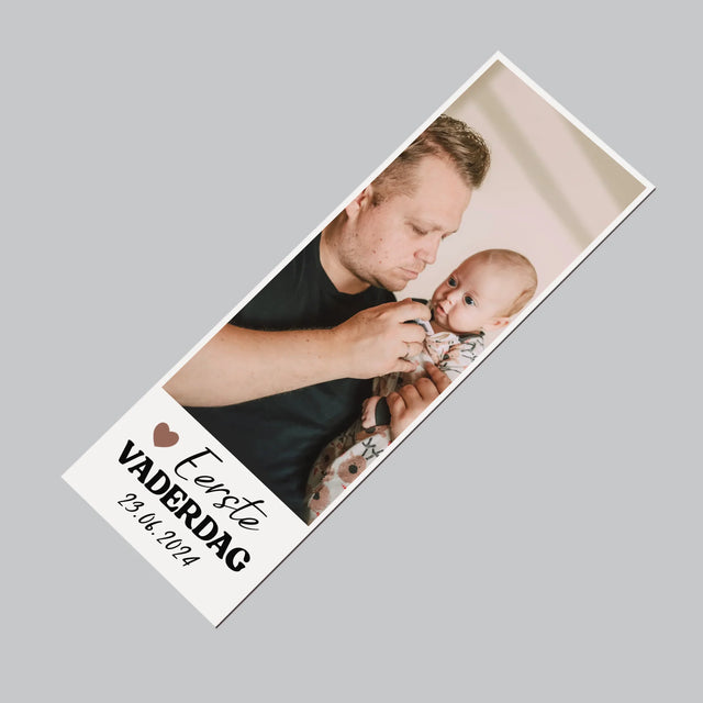 Foto En Handtekening: Eerste Vaderdag - Koelkast Magneet