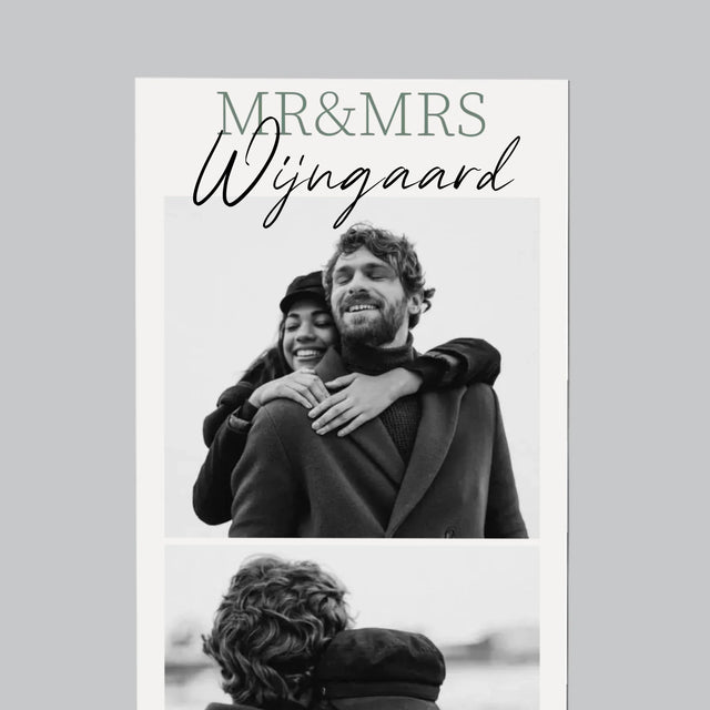 Fotocollage: Mr&Mrs Trouw - Koelkast Magneet