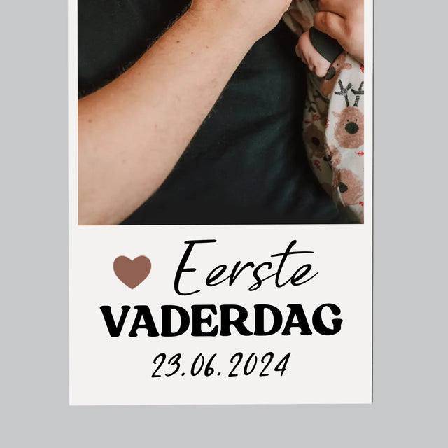 Foto En Handtekening: Eerste Vaderdag - Koelkast Magneet