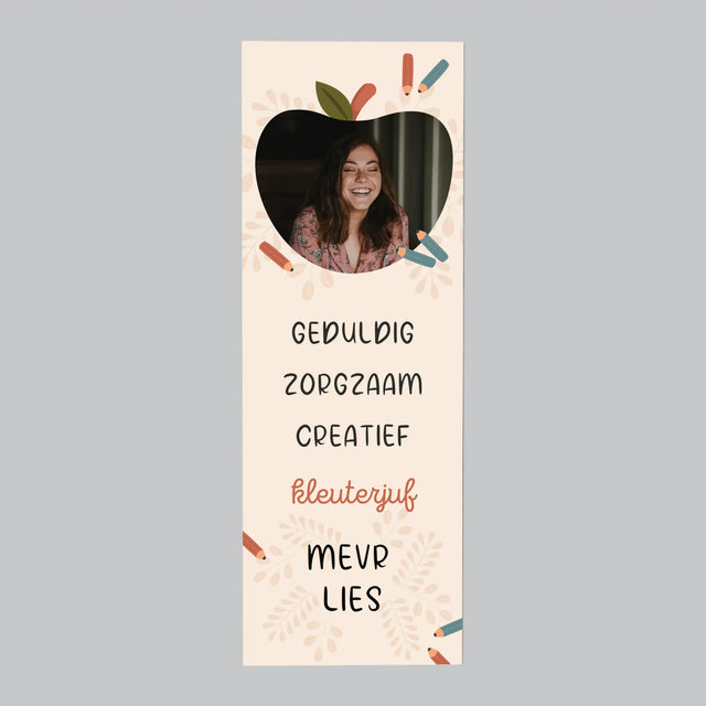 Foto En Handtekening: Kleuterjuf - Koelkast Magneet