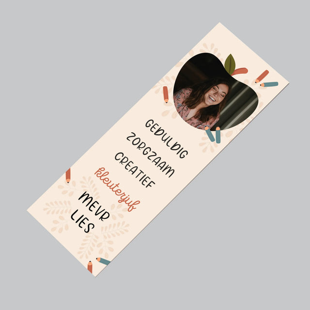 Foto En Handtekening: Kleuterjuf - Koelkast Magneet