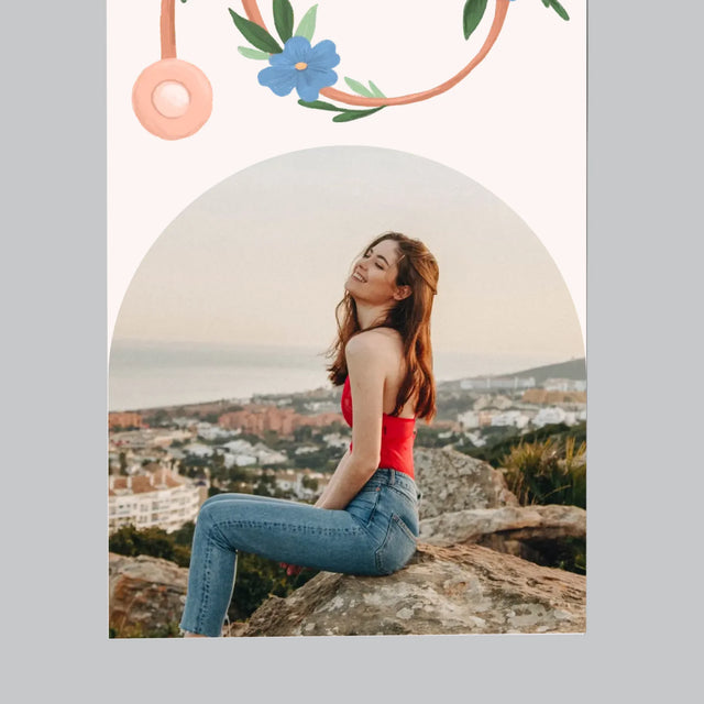 Foto En Handtekening: Stethoscoop Bloemen - Koelkast Magneet